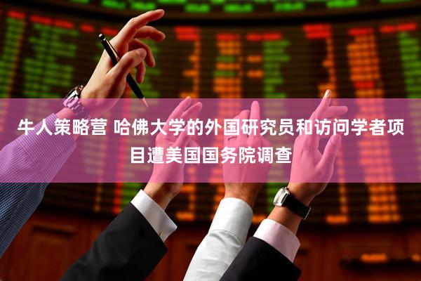 牛人策略营 哈佛大学的外国研究员和访问学者项目遭美国国务院调查