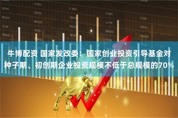 牛博配资 国家发改委:国家创业投资引导基金对种子期、初创期企业投资规模不低于总规模的70%